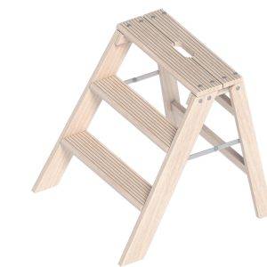 Opstapje 0,65m 3 Treden Hout