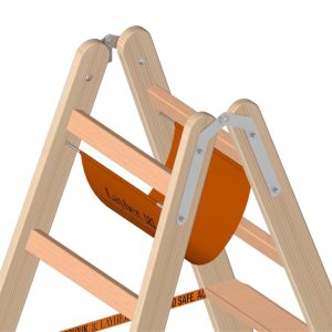 Dubbele Trap 1,15m 2×4 Treden Hout