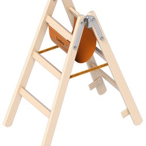 Dubbele Ladder 0,95m 2X3 Sporten Hout