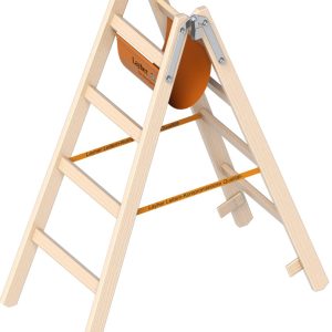 Dubbele Ladder 1,25m 2X4 Sporten Hout