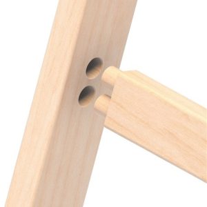 Enkele Ladder 2,45m 8 Sporten Hout