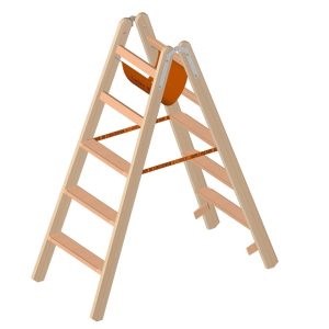 Dubbele Trap 1,40m 2×5 Treden Hout