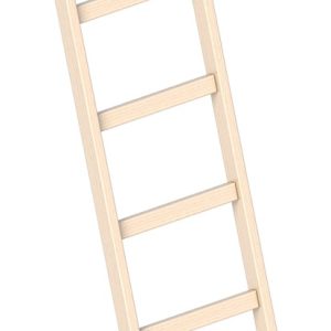 Enkele Ladder 1,90m 6 Sporten Hout